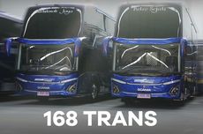 Bus Baru PO 168 Trans, Pakai Bodi Jetbus 5 SHD dan Double Decker