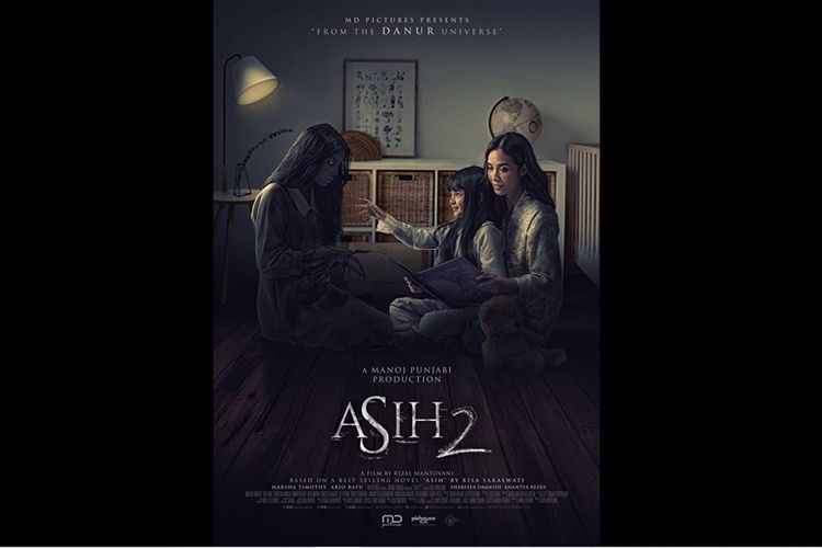 Marsha Timothy, Shareefa Daanish, dan Anantya Rezky dalam film horor Asih 2 (2020).