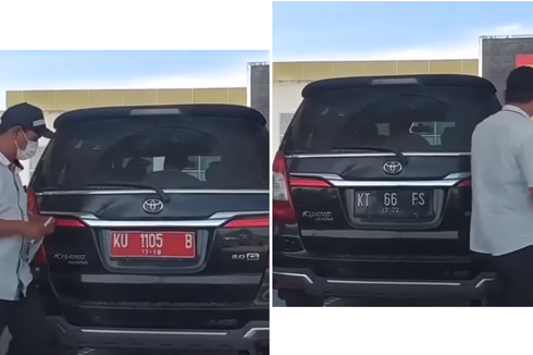 Viral, Video Driver Mobil Copot Nopol Saat Isi Bensin, Awalnya Pelat Merah Diganti Jadi Hitam, Ini Kata Polisi