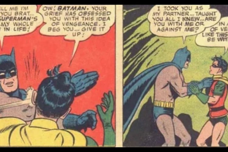 Asal Muasal Meme Batman Tampar Robin yang Viral di Seluruh Dunia Halaman  all 