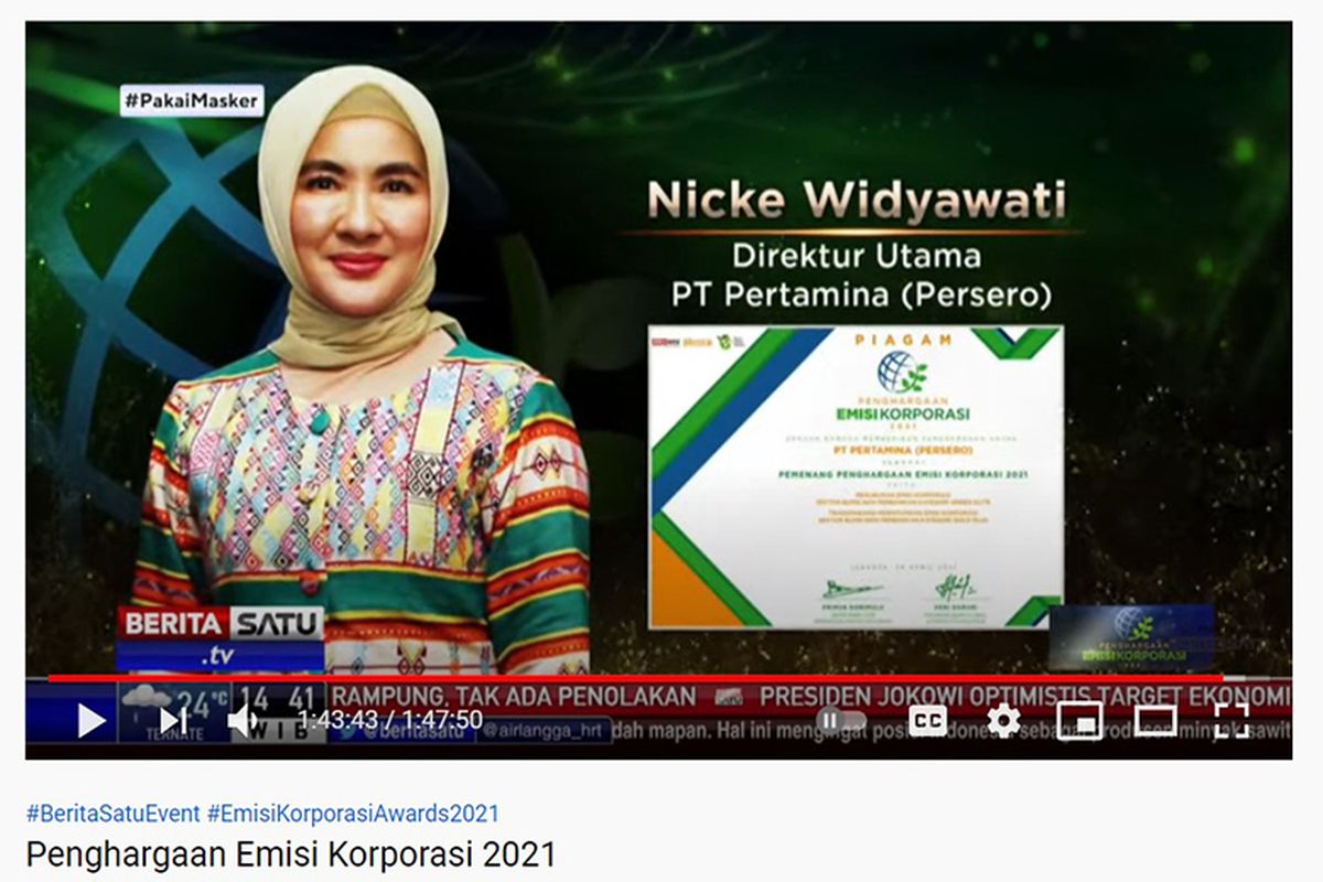 PT Pertamina (Persero) raih enam penghargaan sekaligus pada ajang Emisi Korporasi 2021.