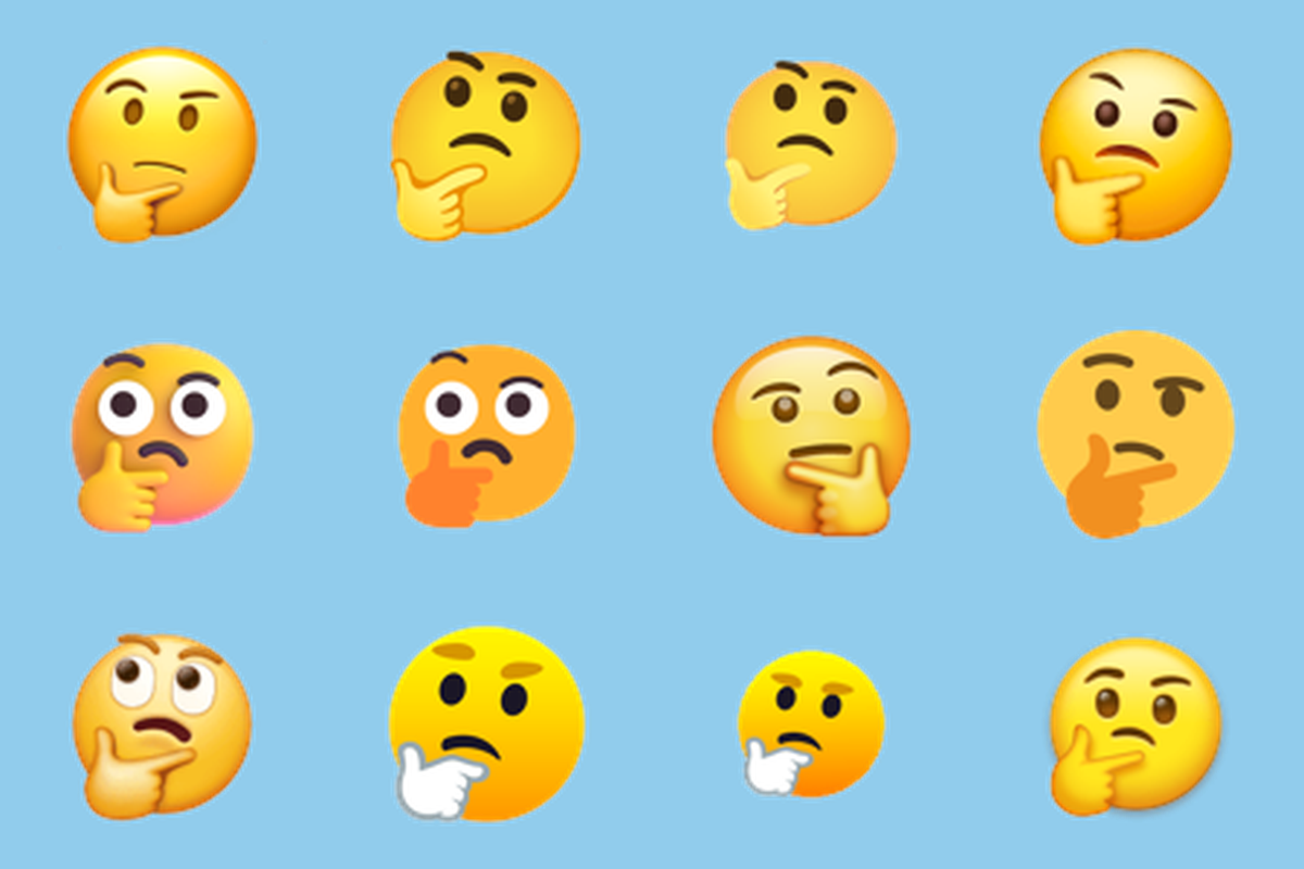 Ilustrasi emoji berpikir