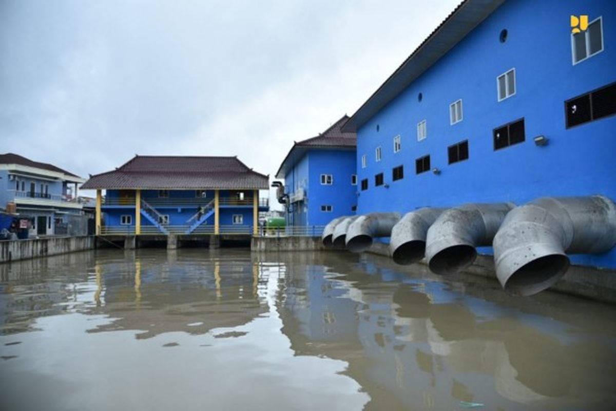 Kolam Retensi di Palembang, Sumatera Selatan.