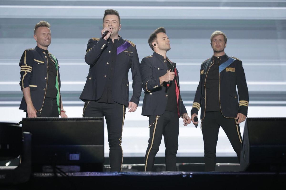 Boyband asal Irlandia Westlife menggelar konser The Twenty Tour Live in Indonesia yang digelar di Indonesia Convention Exhibition, BSD City, Tangerang, Selasa (6/8/2019).