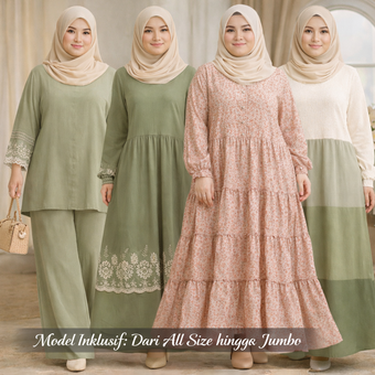 Model Baju Lebaran 2026 Wanita Terbaru: Model Inklusif Dari All Size hingga Jumbo.