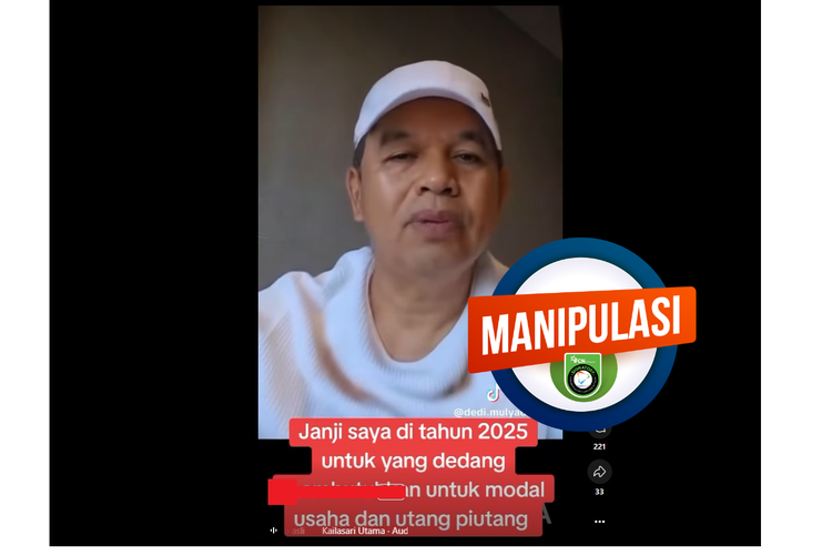 Tangkapan layar Facebook video Dedi Mulyadi menjanjikan bantuan Rp 20 juta