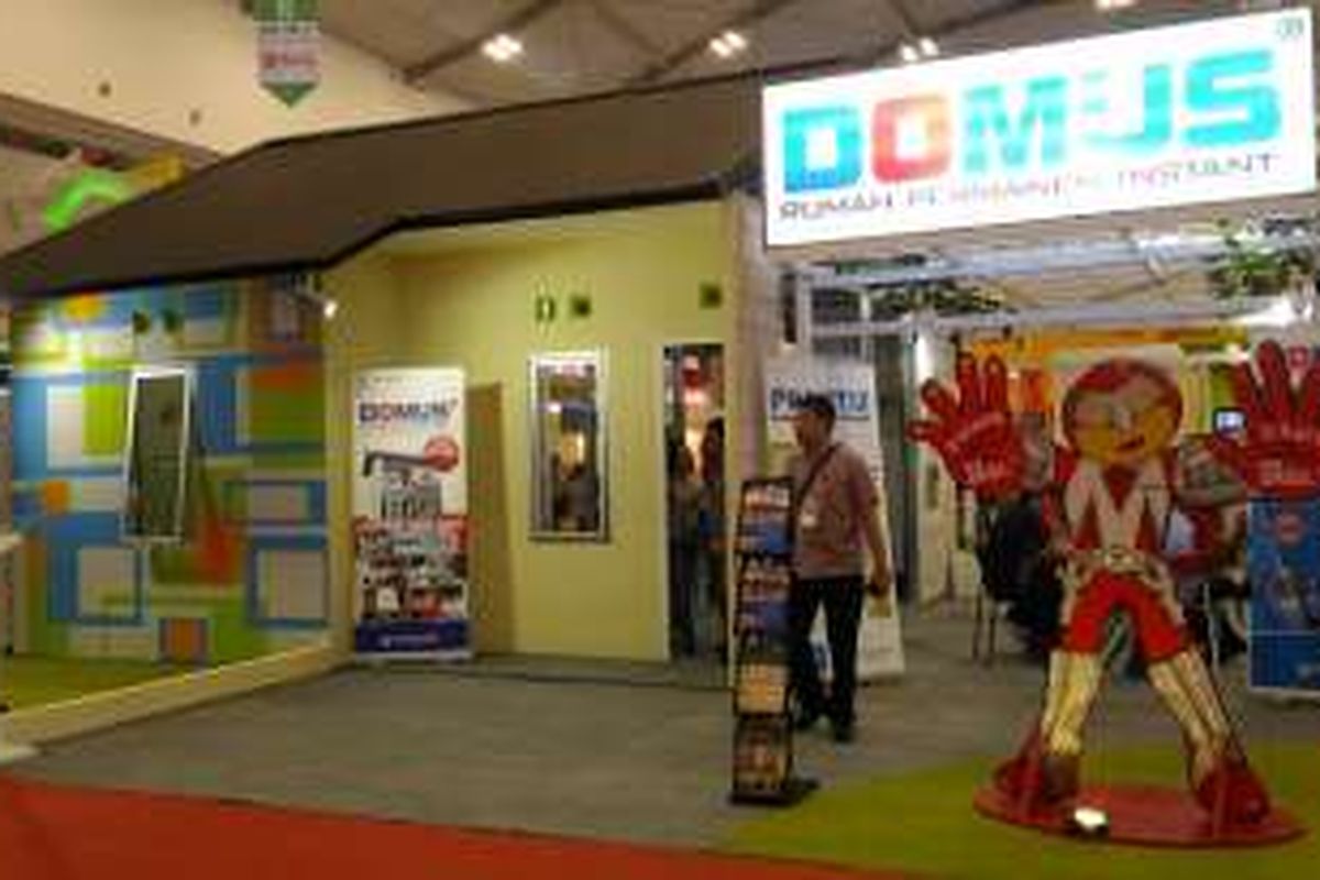 Penampakan Rumah Domus yang ada di IndoBuildTech Expo 2016, Indonesia Convention Exhibition (ICE) BSD City, Serpong, Tangerang Selatan, Rabu (25/5/2016)