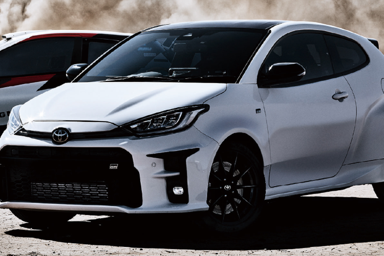 Toyota GR Yaris yang diperkenalkan bersamaan dengan peluncuran tim Gazoo Racing untuk musim balap di ajang World Rally Championship (WRC) 2020, di Tokyo pada Jumat (10/1/2020).