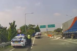 Polisi Tewas Tertabrak Saat Menolong Truk Mogok di Tol JORR