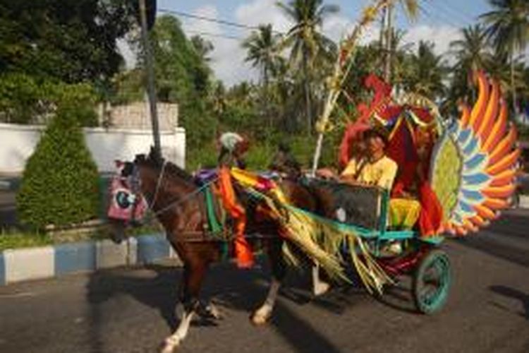 Tradisi Puter Kayun di Banyuwangi, Jawa Timur, Rabu (6/8/2014).