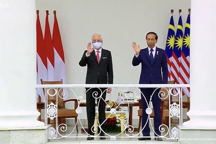 Foto tangkapan layar YouTube Sekretariat Presiden: Presiden Joko Widodo menerima kunjungan Perdana Menteri (PM) Malaysia Ismail Sabri Yaakob di Istana Kepresidenan Bogor, Jawa Barat, Rabu (10/11/2021).