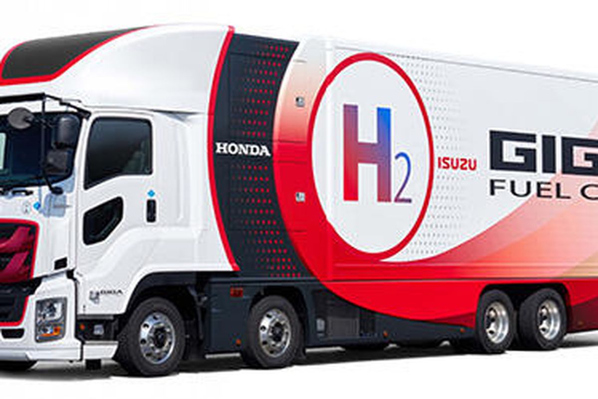Isuzu Motors Limeted dan Honda Motor Co., Ltd, siap memamerkan truk berbahan hidrogen, Giga Fuel Cell, di ajang Japan Mobility Show (JMS) 2023, yang akan digelar di Tokyo Big Sight, Tokyo, Jepang. 

