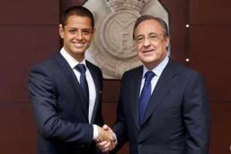 Striker Manchester United, Javier Hernandez, resmi dipinjamkan ke Real Madrid. 