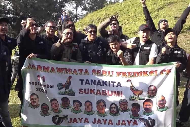 Kebahagiaan The Prediksi saat menyambangi Tanakita Sukabumi, Jawa Barat. (Bidikan layar YouTube Taulany TV). 
