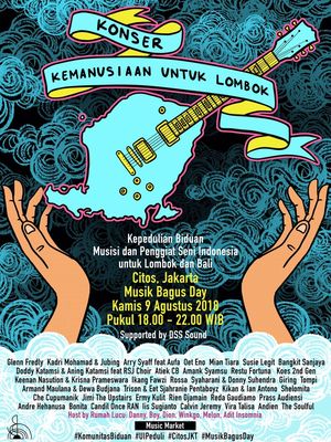 Puluhan musisi Indonesia akan tampil dalam konser Kemanusiaan untuk Lombok. Konser penggalangan dana untuk korban gempa di Lombok itu akan digelar di Cilandak Town Square (Citos), Jalan TB Simatupang, Jakarta Selatan, Kamis (9/8/2018).