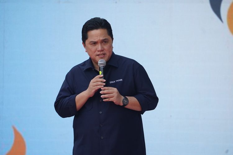 Menteri BUMN Erick Thohir saat membuka BUMN Fest 2023 di Kementerian BUMN, Jakarta, Senin (17/7/2023). 