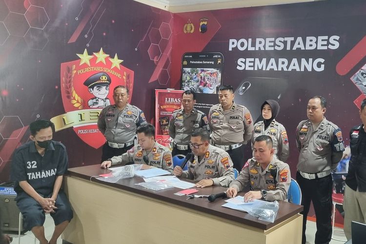 Gelar kasus tabrak lari di Polrestabes Semarang, Senin (12/6/2023).