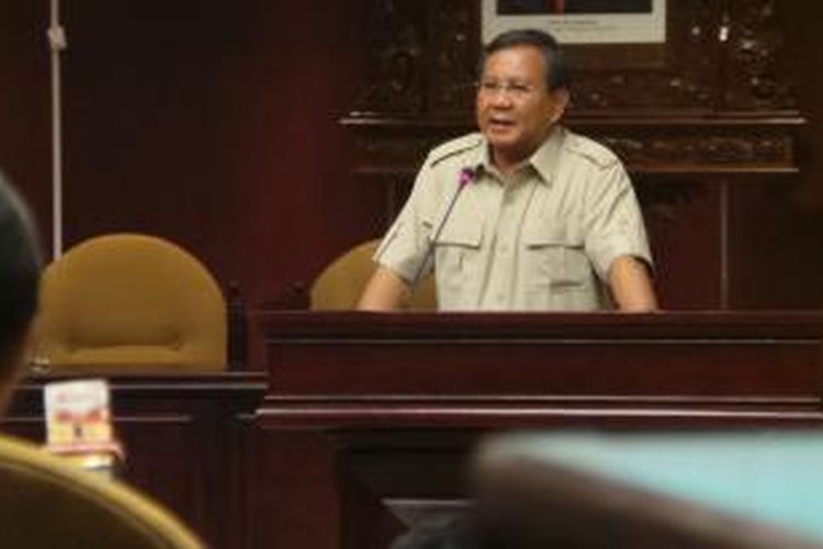 Ketua Dewan Pembina Partai Gerindra Prabowo Subianto