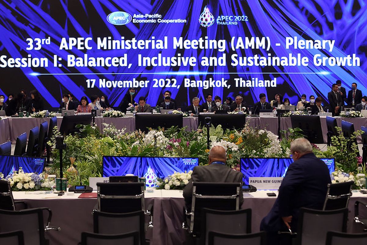 Pertemuan Tingkat Menteri APEC ke-33 yang digelar di Bangkok, Thailand, Kamis (17/11/2022).