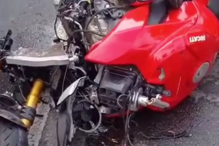 Ducati Streetfighter V4 hancur karena kecelakaan di Sulawesi