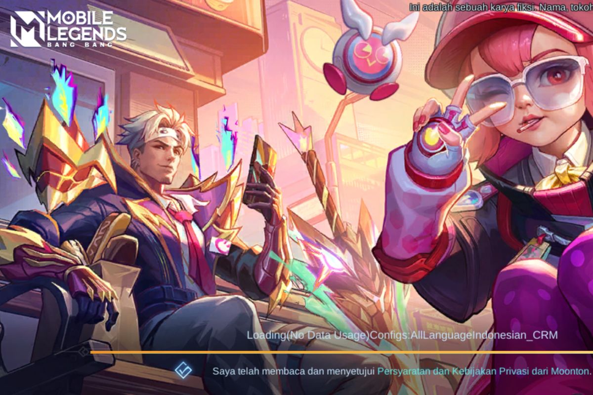 Ilustrasi layar tunggu (loading screen) Mobile Legends Bang-Bang (MLBB).