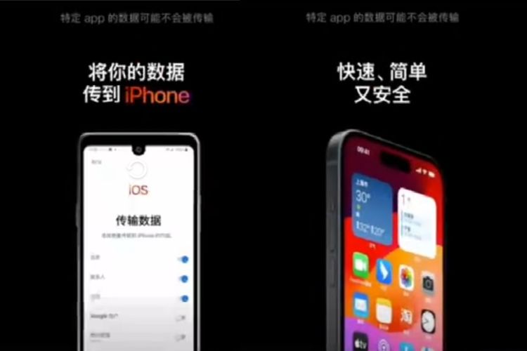 Screenshot iklan Apple terbaru yang menampilkan iPhone dengan smartphone Android