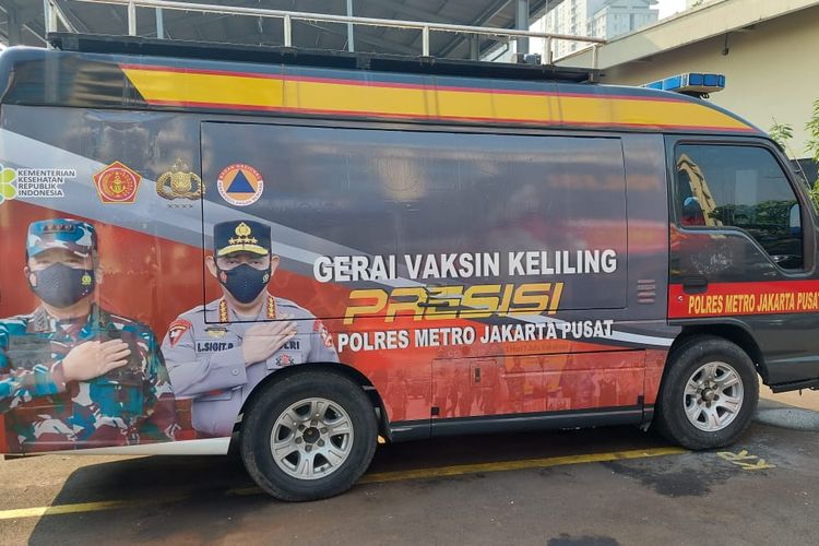 Polres Metro Jakarta Pusat mengerahkan empat mobil vaksin untuk memperluas sasaran vaksinasi. 