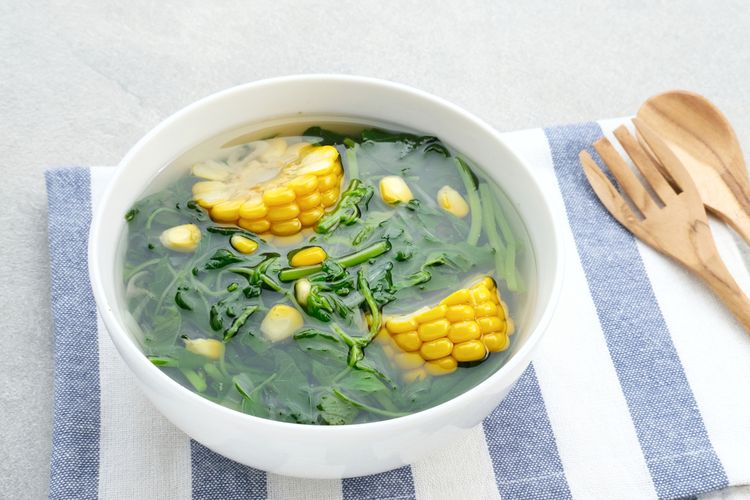 Ilustrasi sayur bayam.