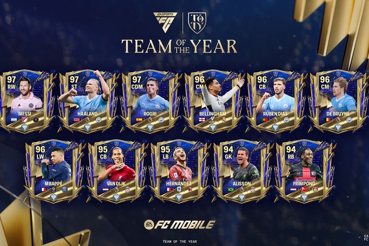 Kesebelas Team of The Year yang dirilis EA Sports FC Mobile. 