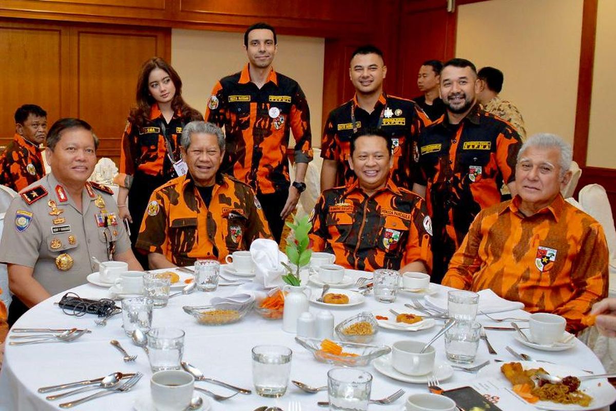Ketua Dewan Perwakilan Rakyat (DPR) RI Bambang Soesatyo menghadiri Musyawarah Nasional Ke-2 Pengurus Pusat Satuan Siswa, Pelajar, dan Mahasiswa (SAPMA) Pemuda Pancasila (PP), di Jakarta, Jumat malam (25/08/19).