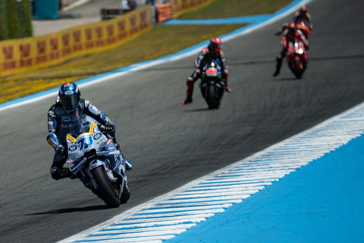 Alex Marquez saat berlaga pada MotoGP Spanyol 2025