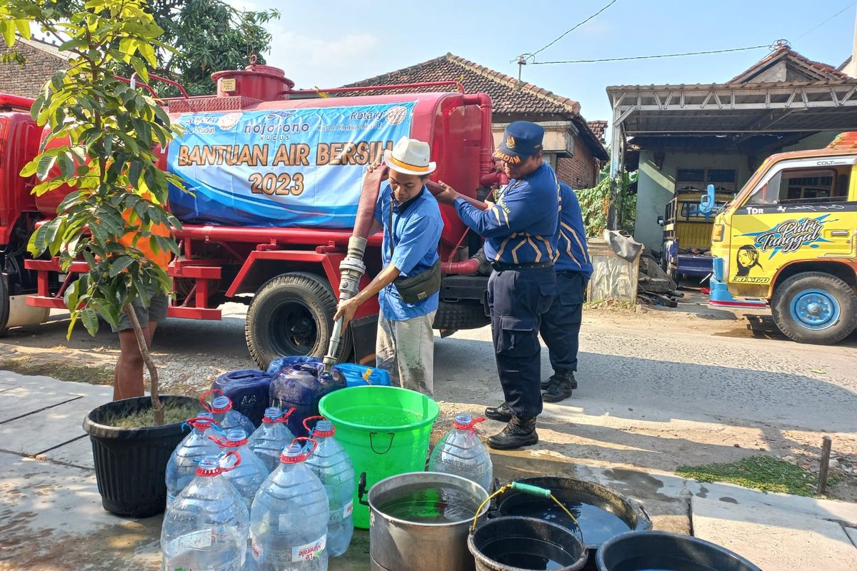 Nojorono Kudus bekerja sama dengan Badan Penanggulangan Bencana Daerah (BPBD) Kabupaten Kudus melakukan kegiatan pemberian air bersih bagi masyarakat terdampak kekeringan. Kegiatan secara langsung dilaksanakan sejak Rabu, 13 September 2023 hingga Jumat, 15 September 2023, di tiga desa terdampak kekeringan, yaitu Desa Kaliwungu, Desa Undaan, Desa Jekulo, dan Kota Kudus.