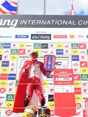 Rheza Danica Ahrens memenangi balapan di kelas Asia Production (AP) 250 dalam ajang Asia Road Racing Championship (ARRC) 2022 seri pertama, race perdana.