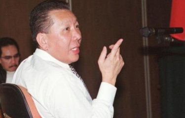 Terdakwa dalam kasus cessie Bank Bali, Djoko S Tjandra, saat tuntutan pidana dibacakan jaksa penuntut umum Antazari Ashar di Pengadilan Negeri Jakarta Selatan pada 31 Juli 2008.