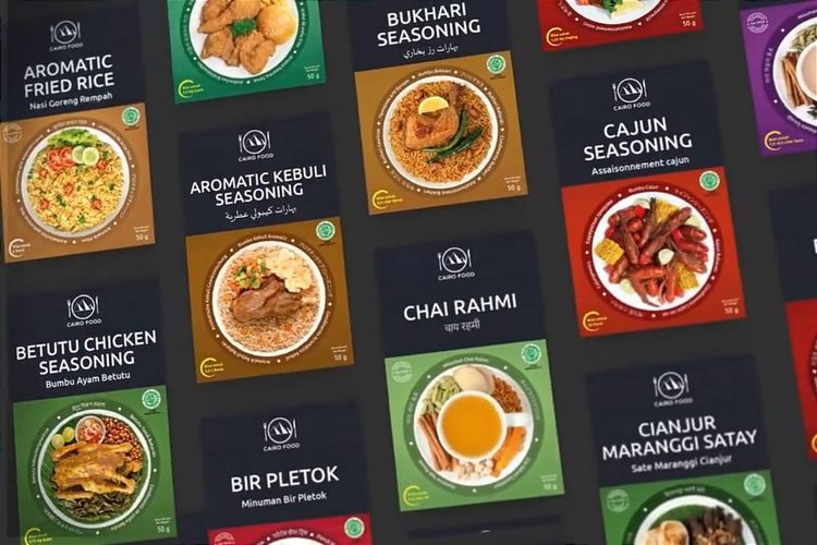Produk bumbu masakan dari berbagai negara yang diproduksi Cairo Food.