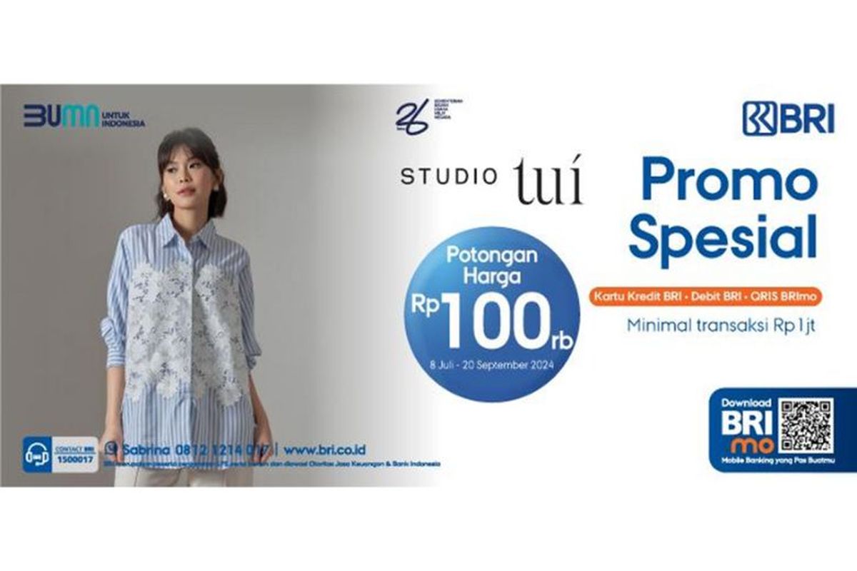 Promo spesial Studio TUI dari BRI. 