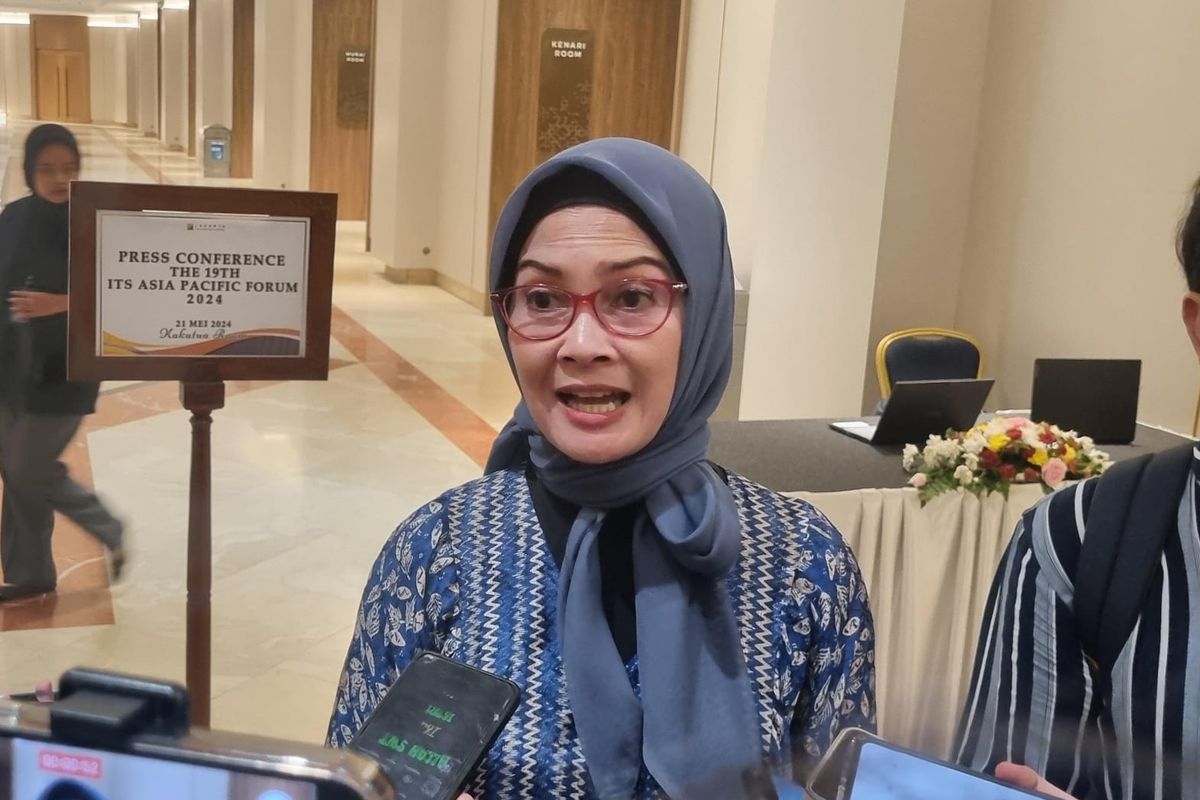 Juru Bicara Kemenhub Adita Irawati saat ditemui di Jakarta Convention Center, Selasa (21/5/2024).