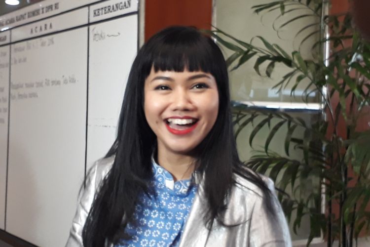 Yura Yunita saat ditemui di Gedung DPR RI, Jakarta, Rabu (7/6/2017).