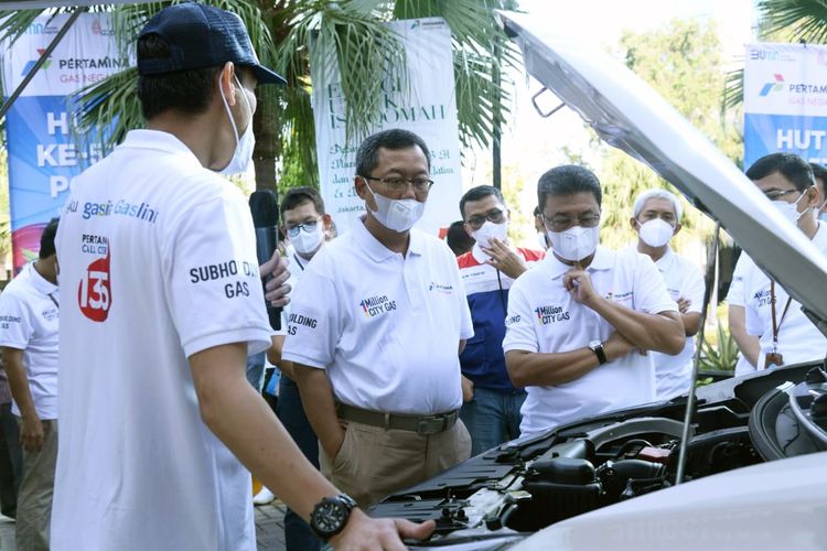 Acara peluncuran City Gas Tour dilepas oleh Direktur Keuangan dan Manajemen Risiko Fadjar Harianto Widodo dan Direktur Sumber Daya Manusia (SDM) dan Penunjang Bisnis PGN Beni Syarif Hidayat, Jumat (13/5/2022).
