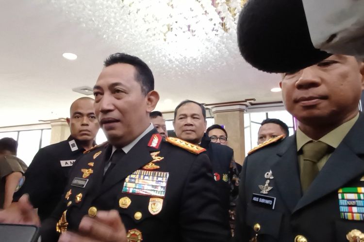 Kepala Kepolisian Negara Republik Indonesia (Kapolri) Jenderal Listyo Sigit Prabowo di Hotel Grand Sahid Jaya, Jakarta, Senin (27/11/2023).