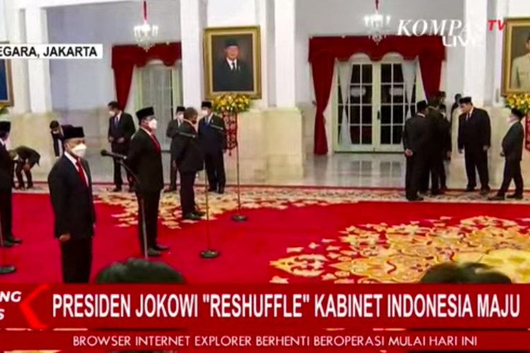 Link live streaming Reshuffle Kabinet Jokowi