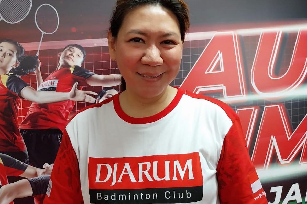 Legenda bulu tangkis Indonesia, Susy Susanti, menjadi salah satu tim pencari bakat putri dalam Audisi Umum PB Djarum 2024 yang berlangsung di GOR Djarum Jati, Kudus, Jawa Tengah, Jumat (13/9/2024). 