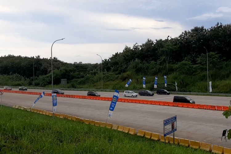 Sterilisasi one way di jalur tol Semarang Batang, Kamis (28/4/2022)