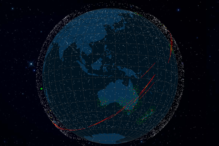 Penampakan lebih dari 4.000 satelit Starlink di orbit rendah bumi (LEO) per Mei 2024.