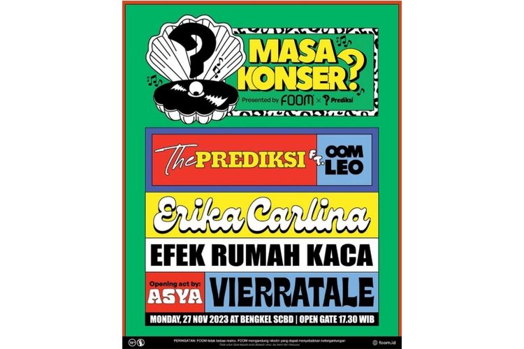 The Prediksi dan FOOM Gelar Konser Musim Gratis “Masa Konser?”
