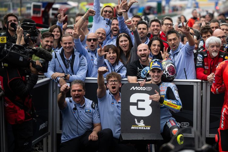 Fermin Aldeguer saat berlaga pada MotoGP Perancis 2025