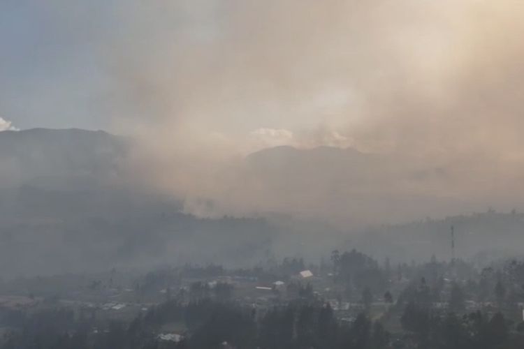 Kabut Asap Karhutla di Puncak Papua Tengah Ganggu Penerbangan