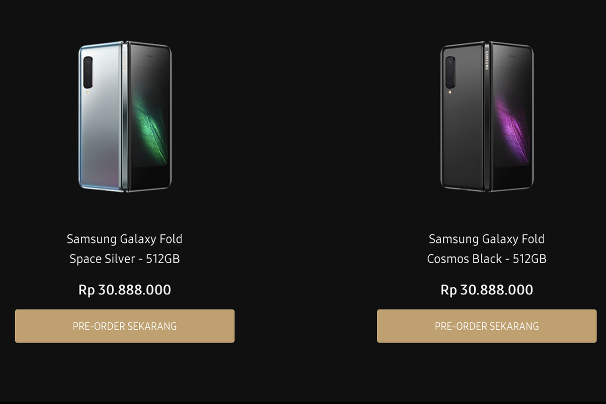 Harga Samsung Galaxy Fold di Indonesia.