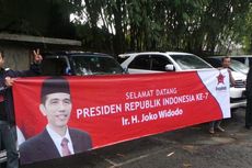Spanduk Presiden Ke-7 RI Sambut Kedatangan Jokowi di Bandung