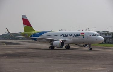 PT Pelita Air Service (PAS) mendatangkan dua pesawat Airbus A320, Senin (11/4/2022)